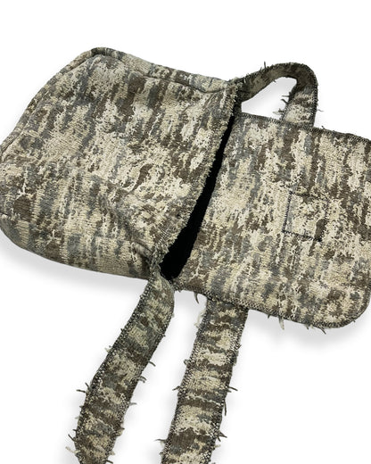 Moss Camo Frayed Crossover Flap Bag