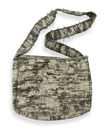 Moss Camo Frayed Crossover Flap Bag