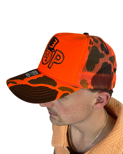 "O" Bop Neon Camo Foam Trucker Hat