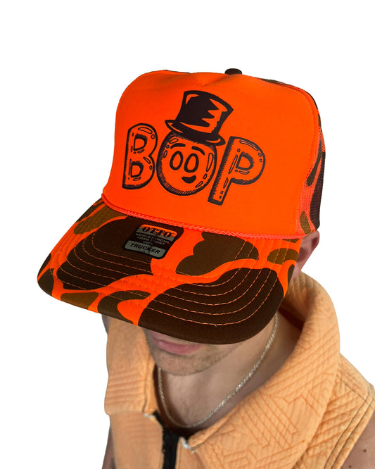 "O" Bop Neon Camo Foam Trucker Hat