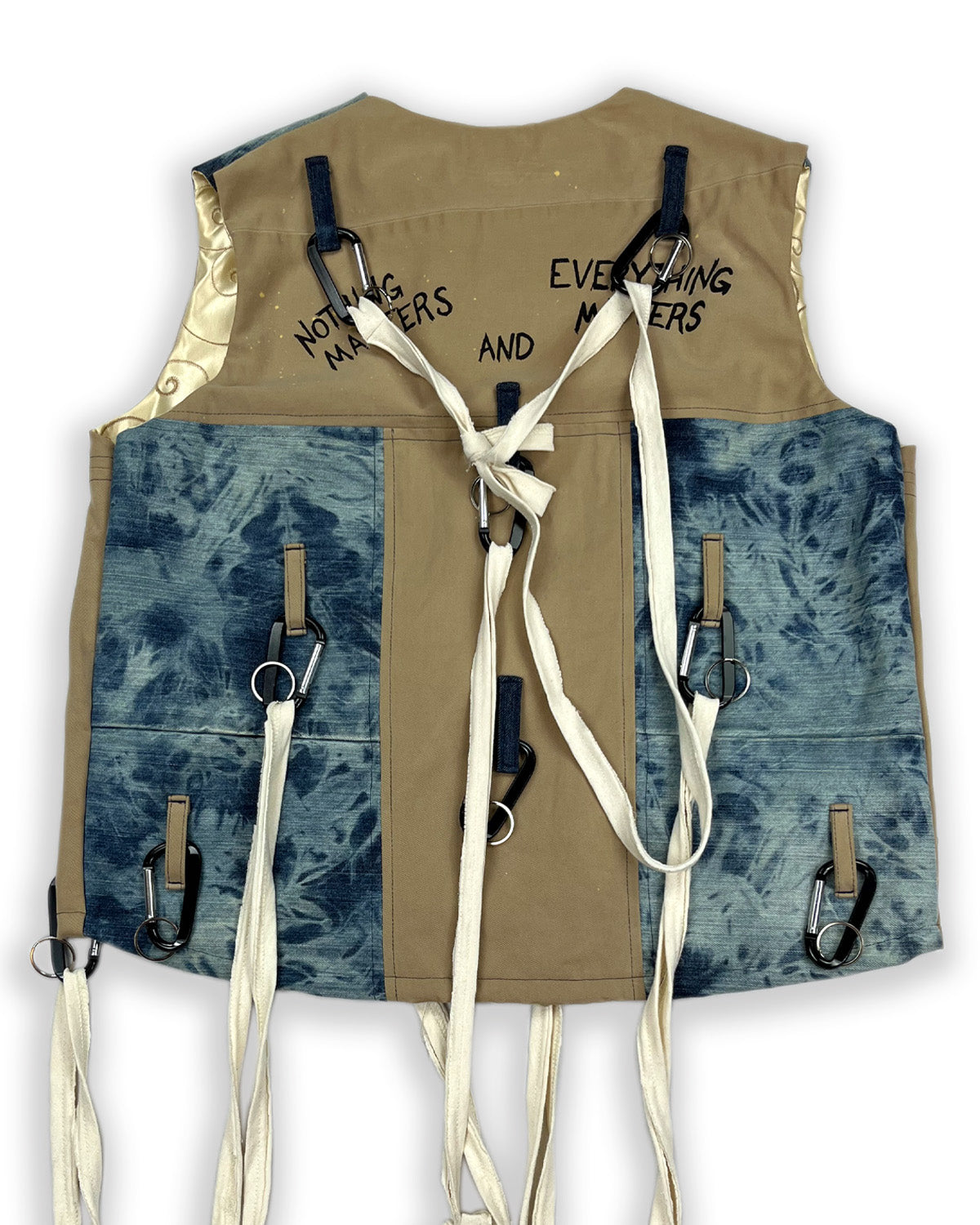 Denim & Khaki Patchwork Vest