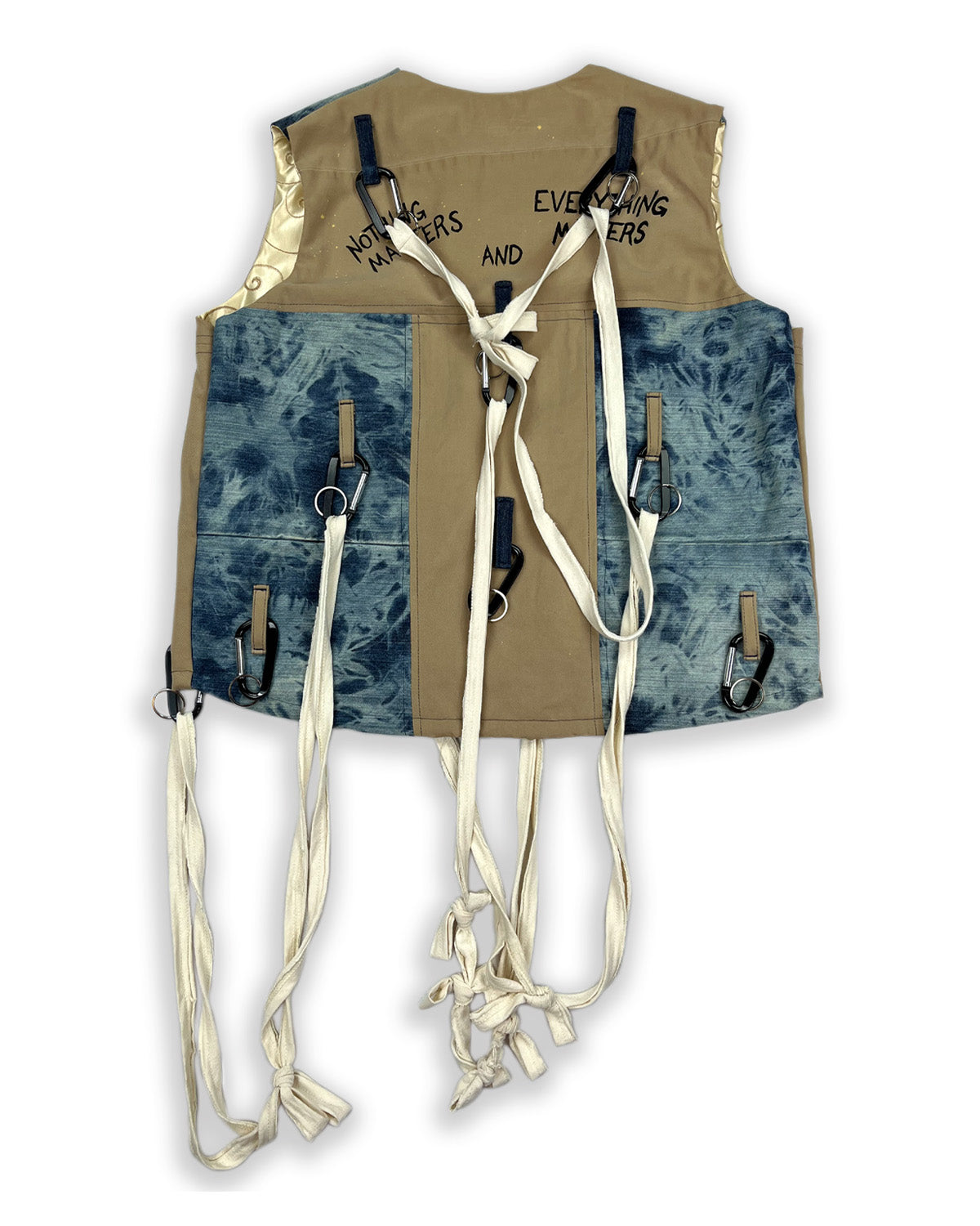 Denim & Khaki Patchwork Vest