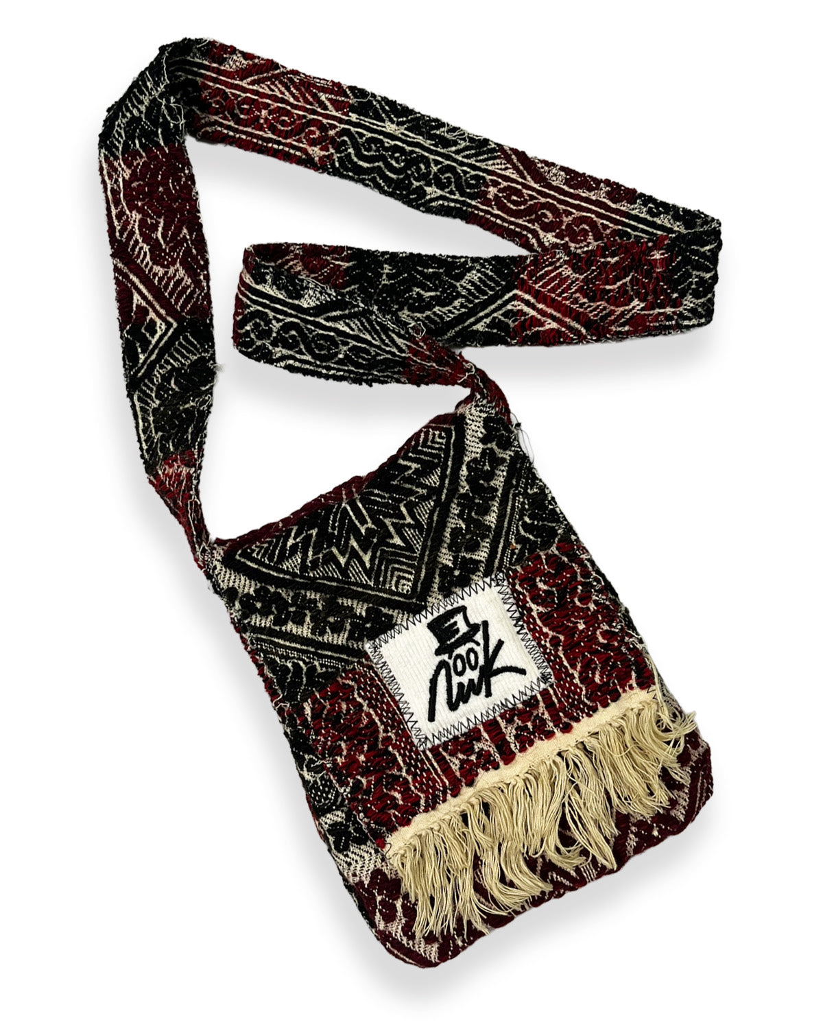 Red/Navy Woven Tapestry Bag