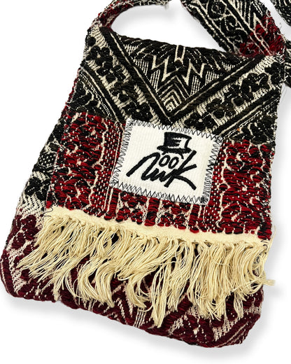 Red/Navy Woven Tapestry Bag