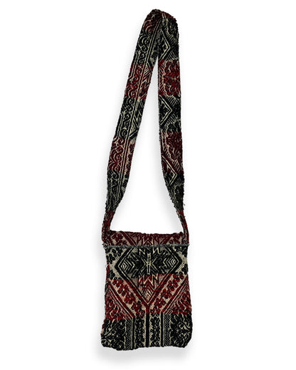 Red/Navy Woven Tapestry Bag
