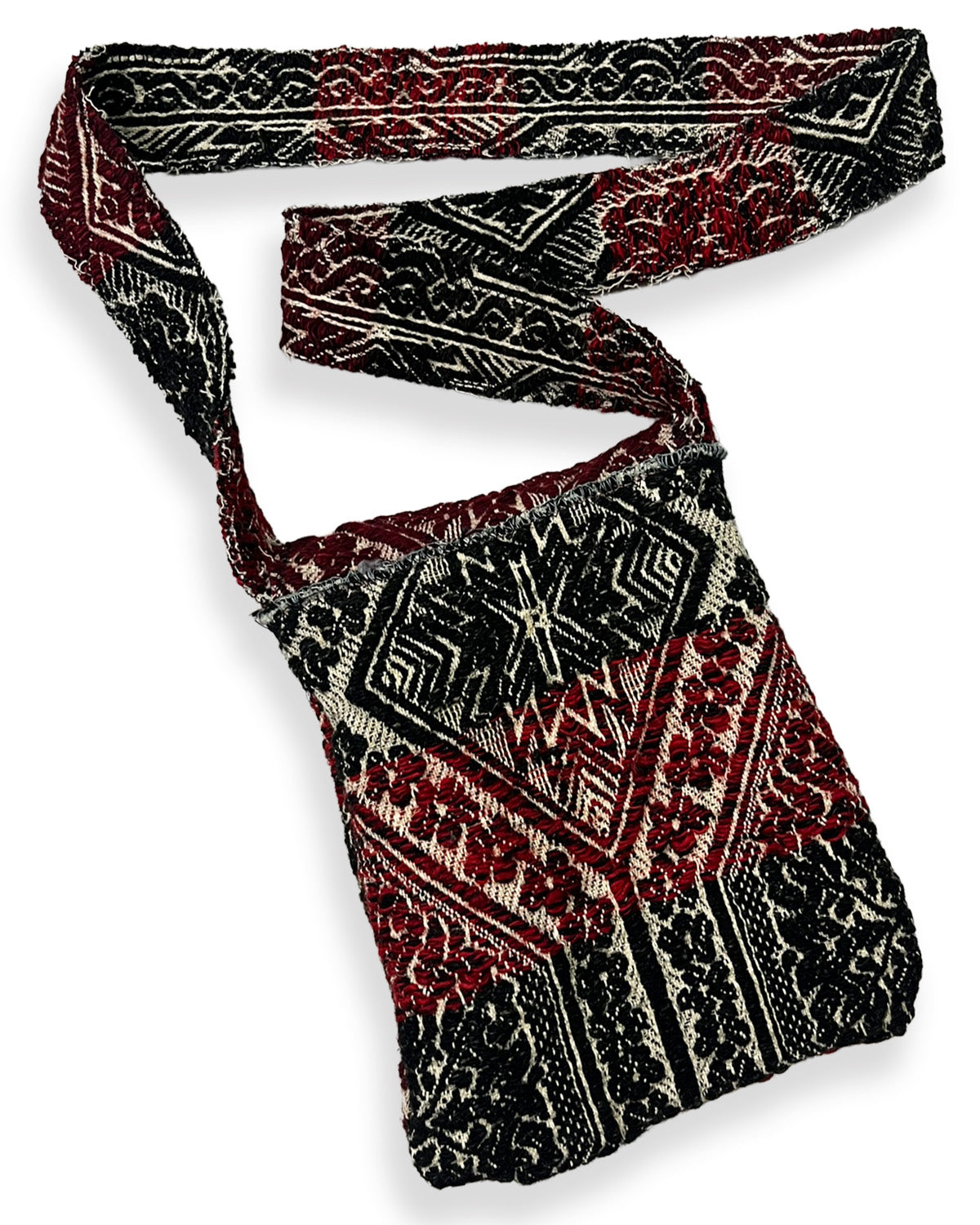 Red/Navy Woven Tapestry Bag