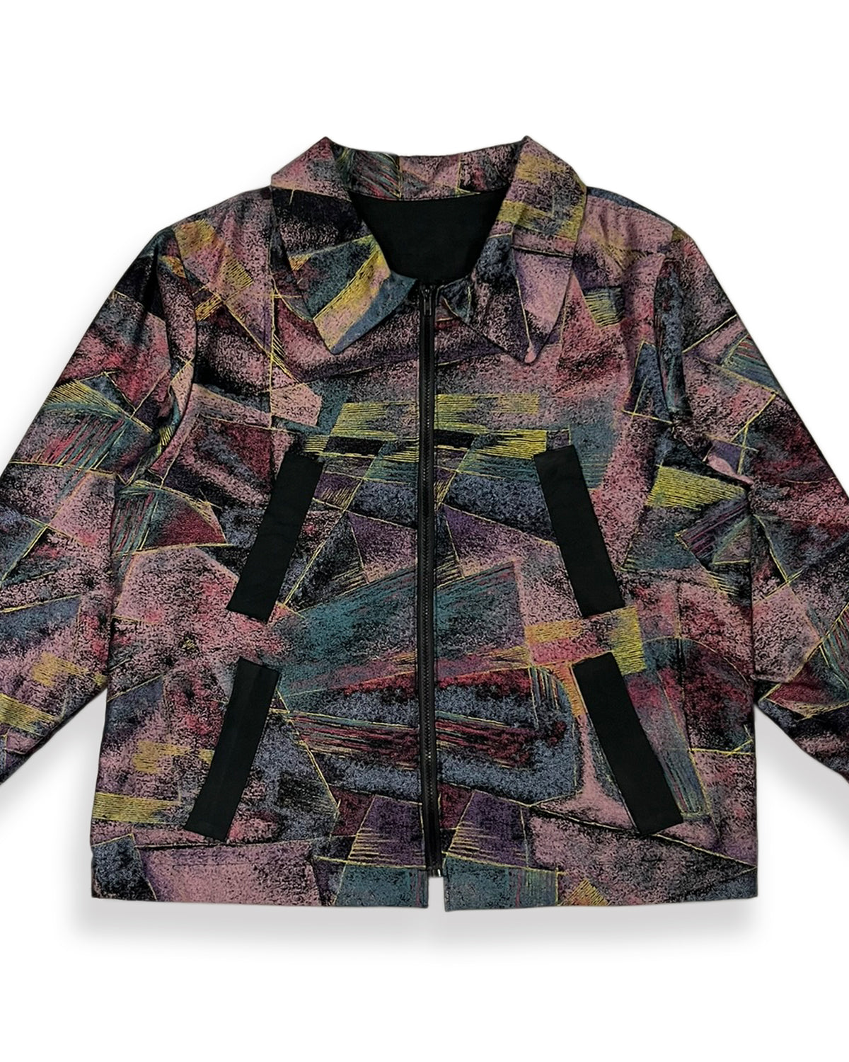 Quad-Pocket Retro Zipper Jacket