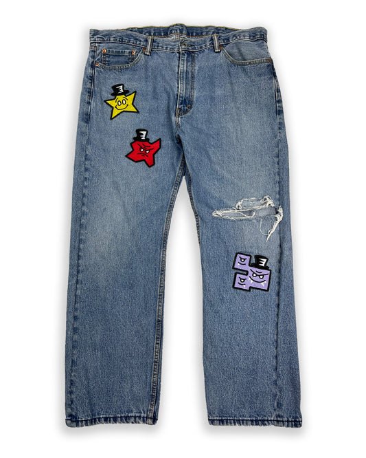 Shapes of Bop Patches Denim