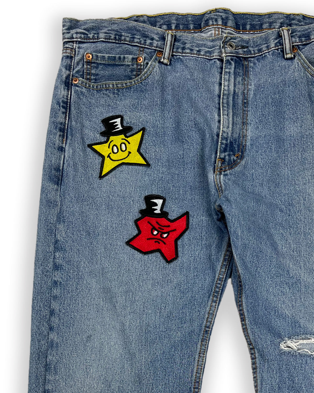 Shapes of Bop Patches Denim