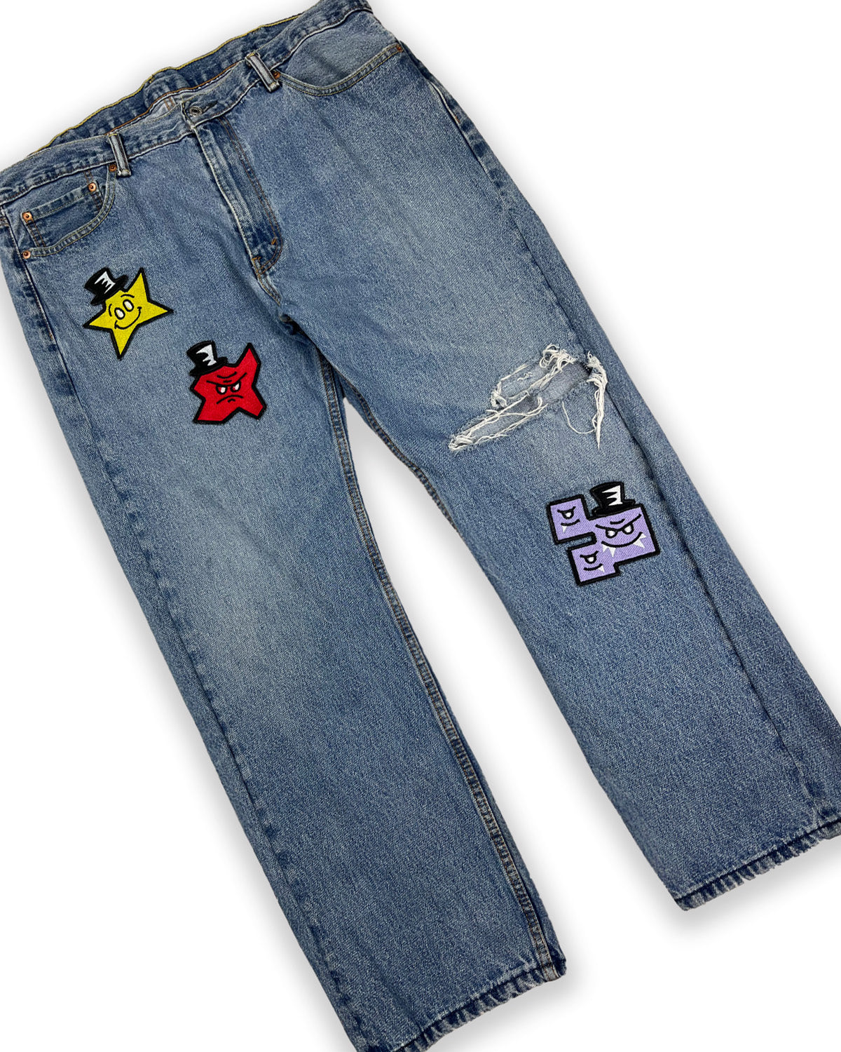 Shapes of Bop Patches Denim