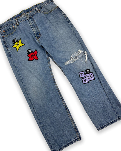 Shapes of Bop Patches Denim