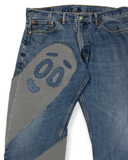 Spiral Bop Mesh Denim