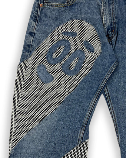 Spiral Bop Mesh Denim