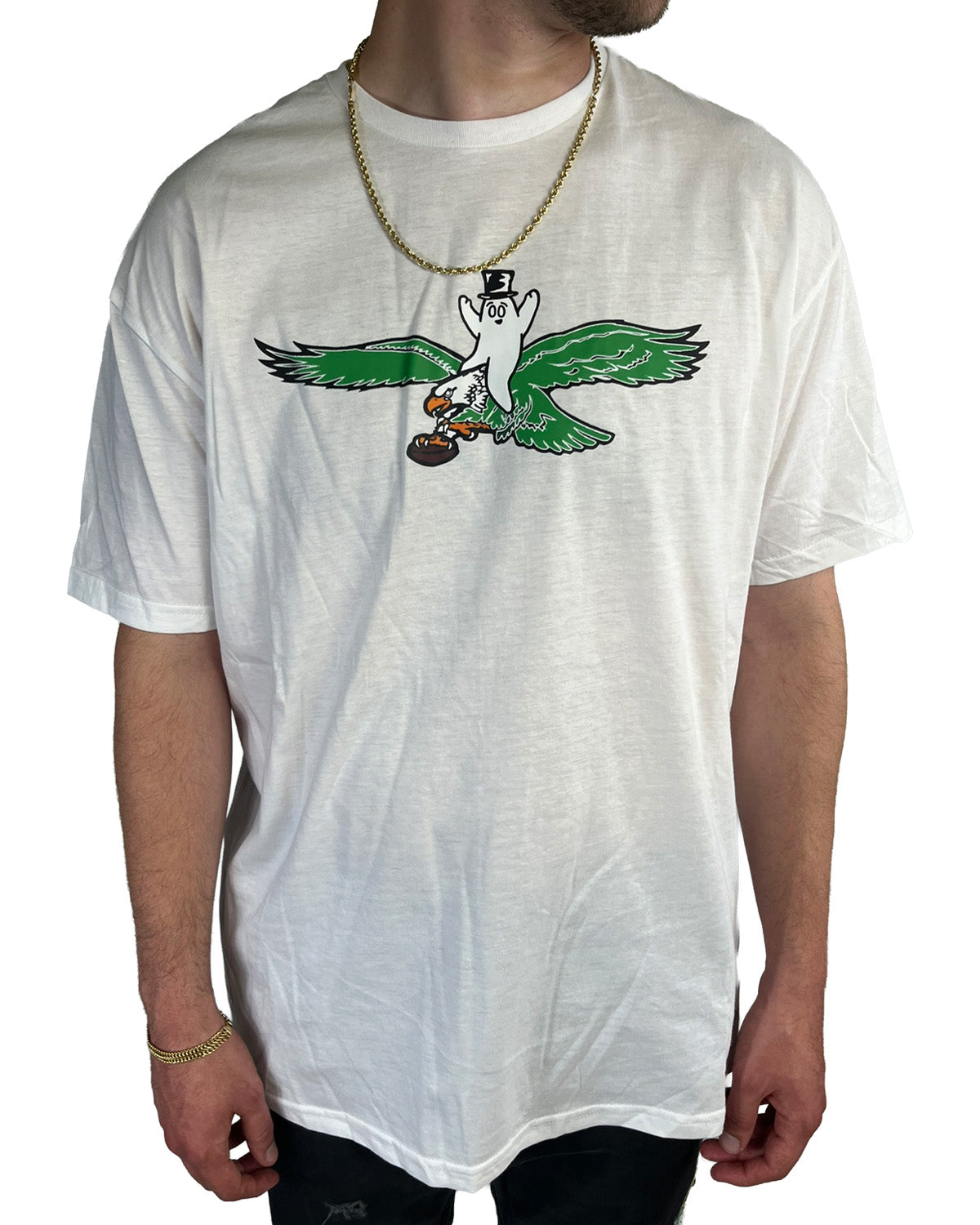 Bop Riding an Eagle T-Shirt - White