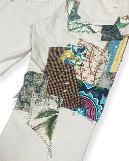 White NWK Patchwork Denim