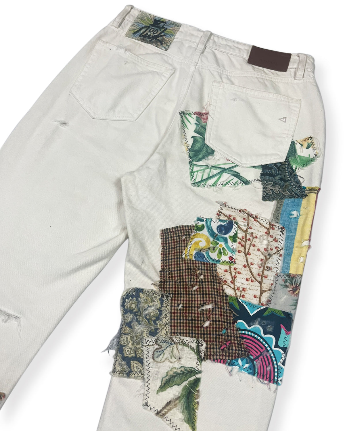 White NWK Patchwork Denim