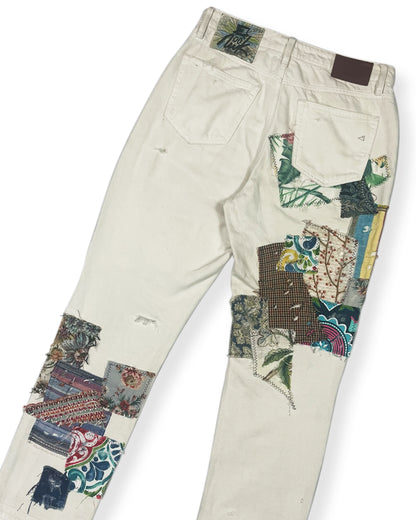 White NWK Patchwork Denim