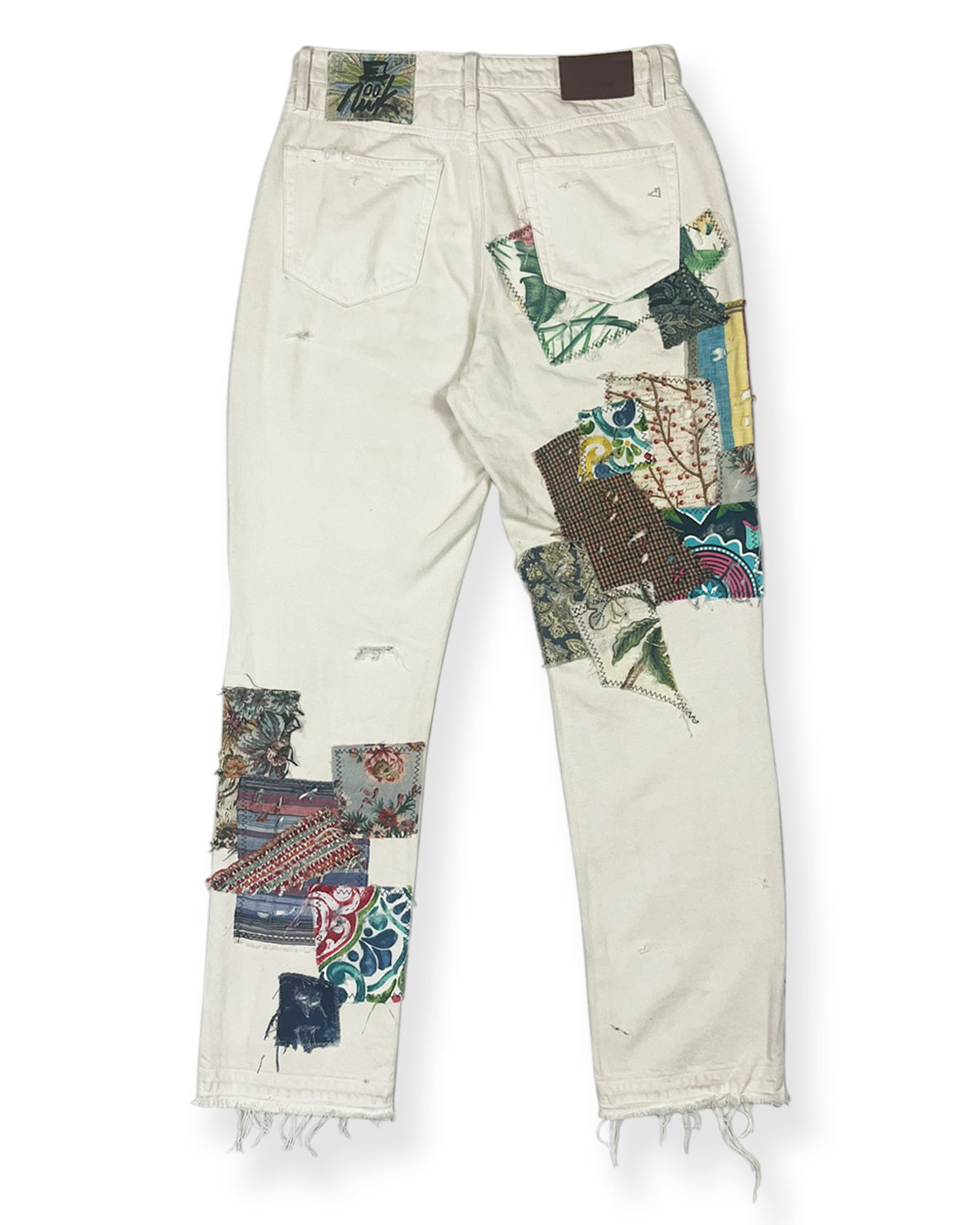 White NWK Patchwork Denim