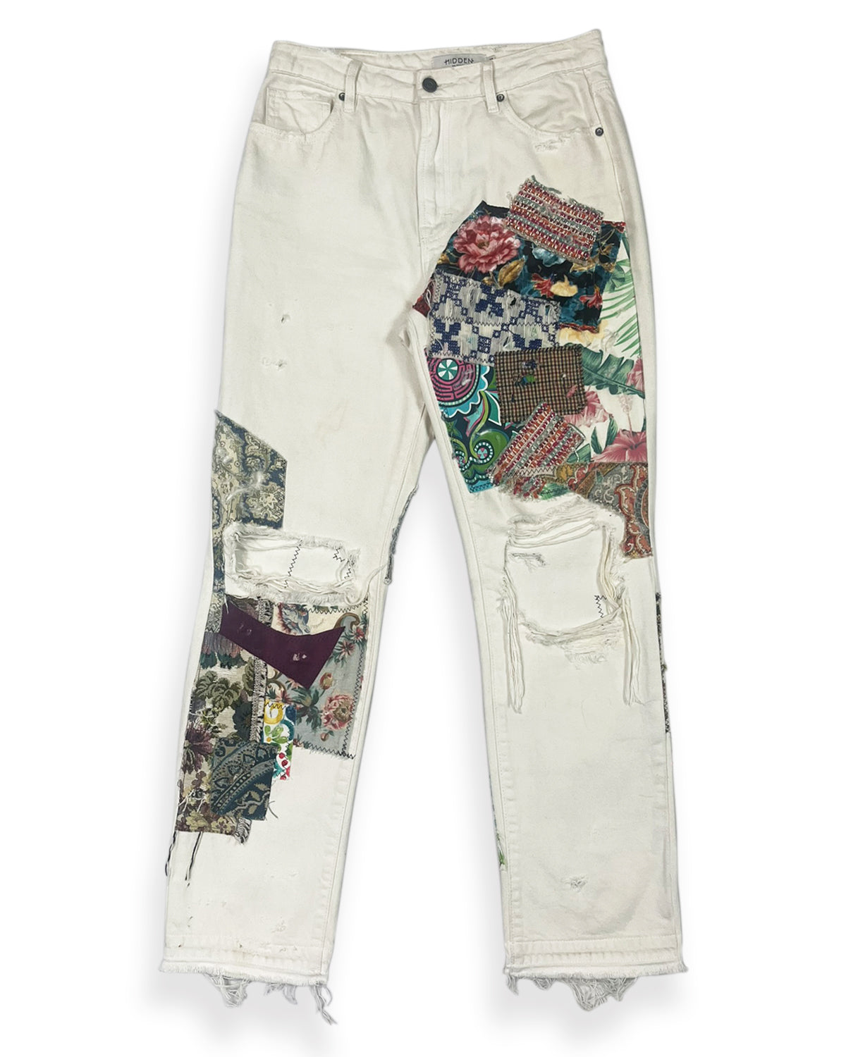 White NWK Patchwork Denim