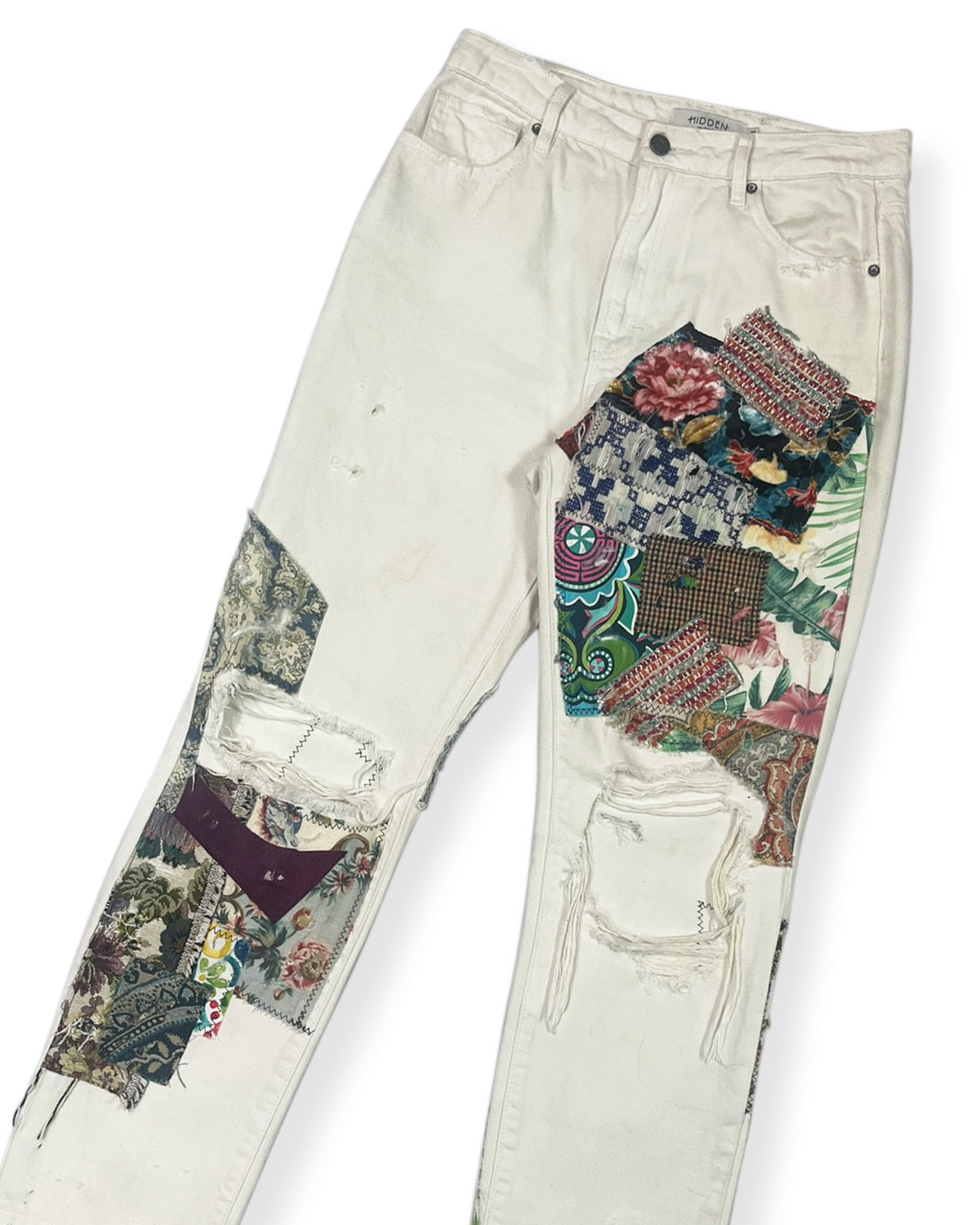 White NWK Patchwork Denim