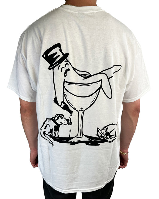 Drunk Bop White Tee