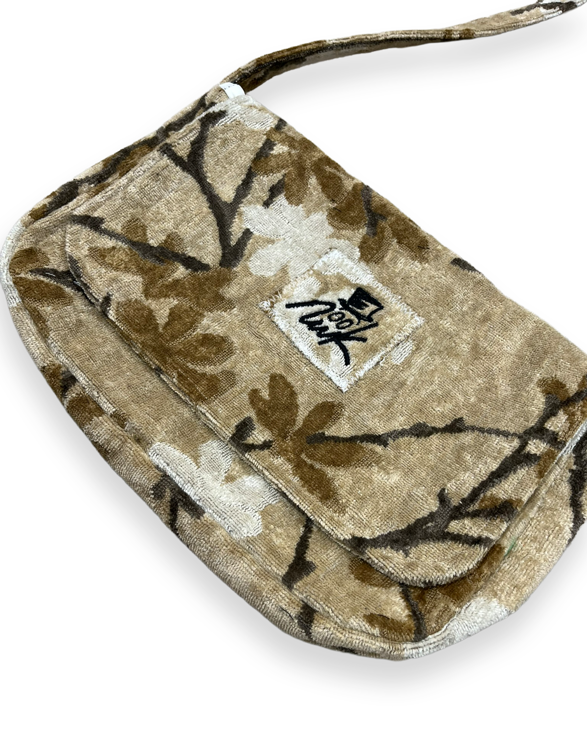 Brown Floral Crossover Flap Bag
