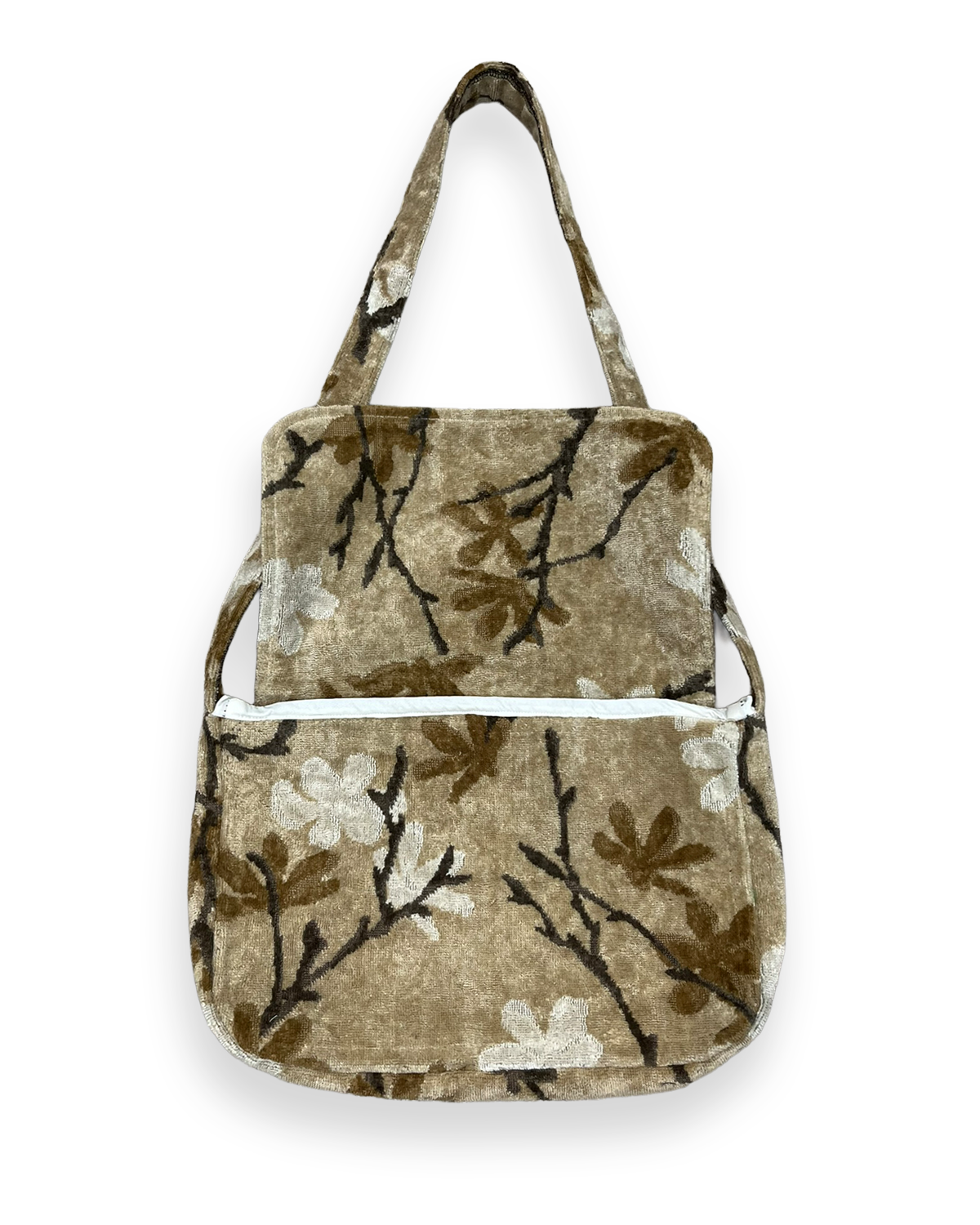 Brown Floral Crossover Flap Bag