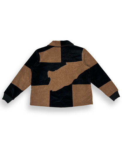 Corduroy Patchwork Zipper Jacket