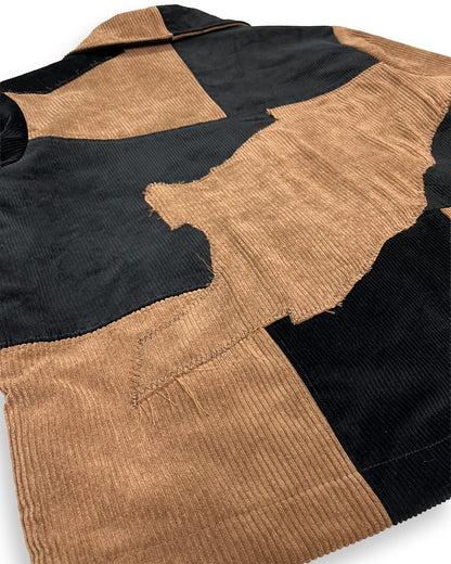 Corduroy Patchwork Zipper Jacket