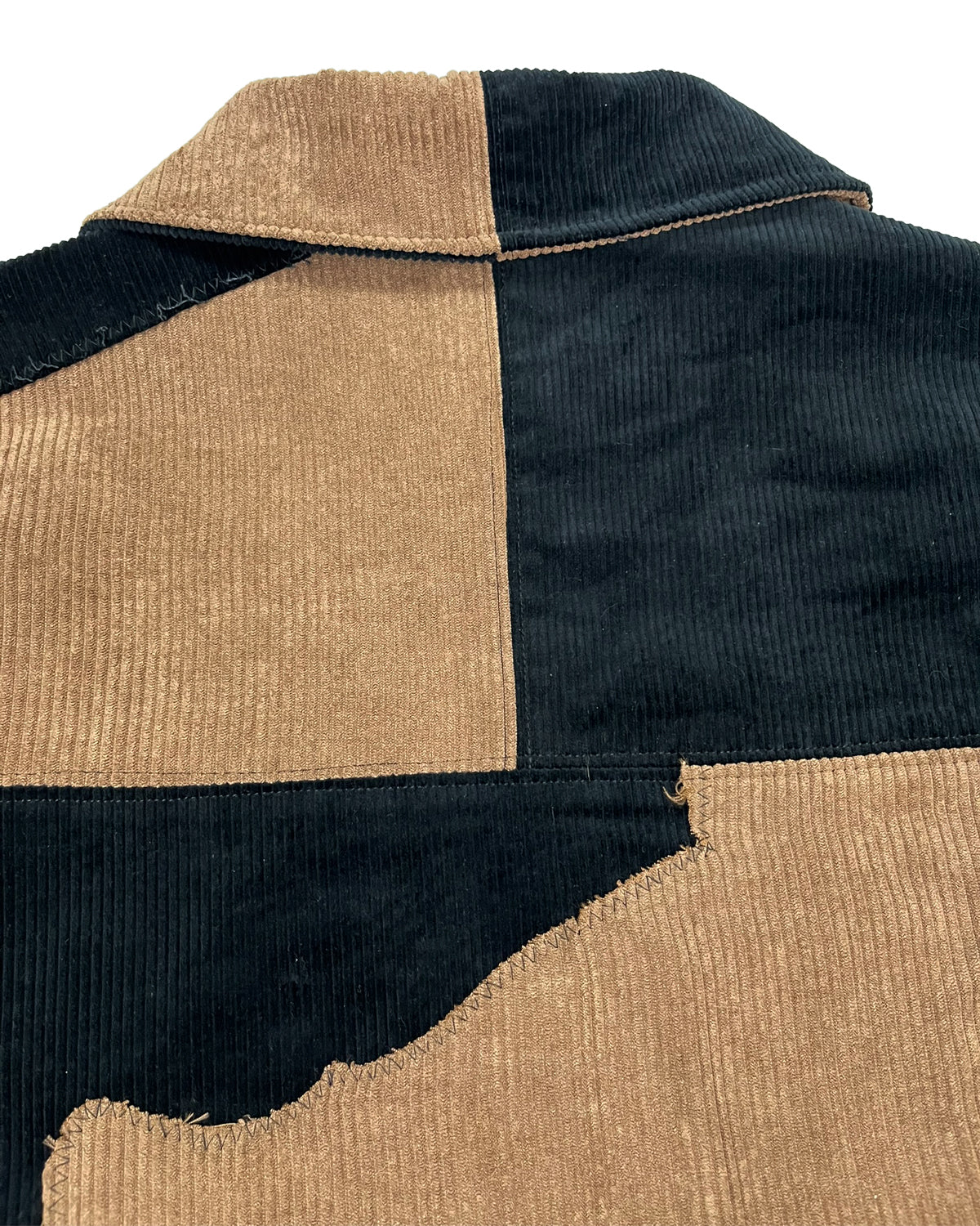 Corduroy Patchwork Zipper Jacket