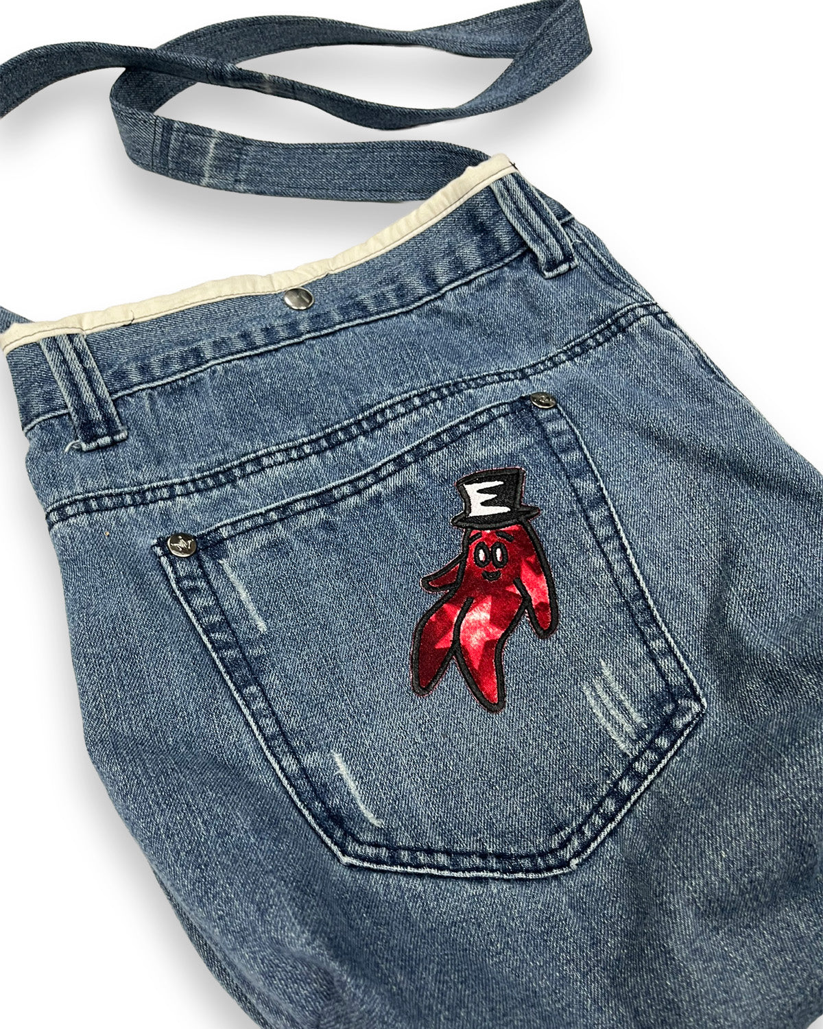 Denim Bop Patches Shoulder Bag