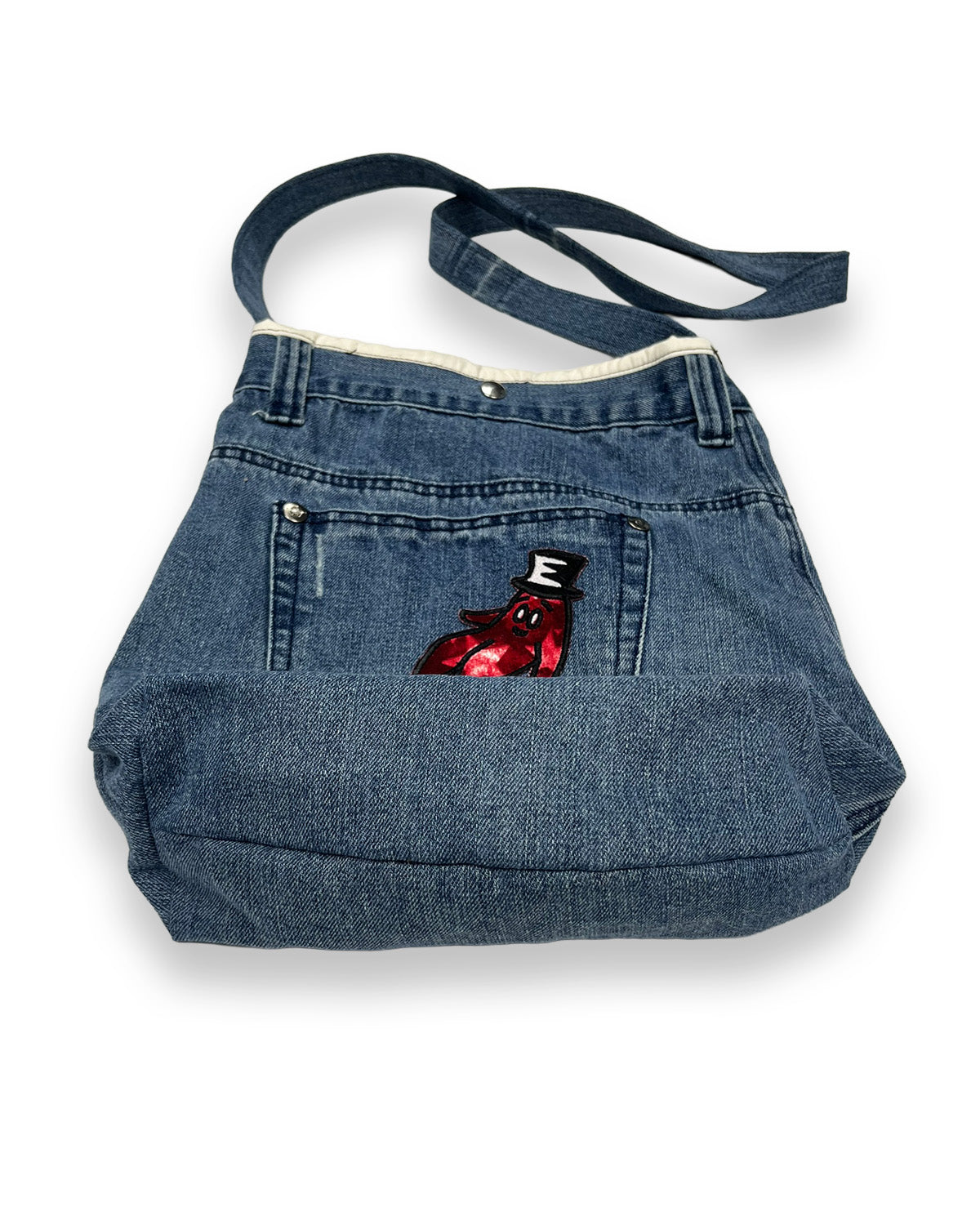 Denim Bop Patches Shoulder Bag