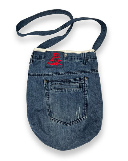 Denim Bop Patches Shoulder Bag