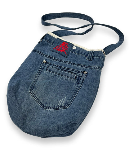 Denim Bop Patches Shoulder Bag