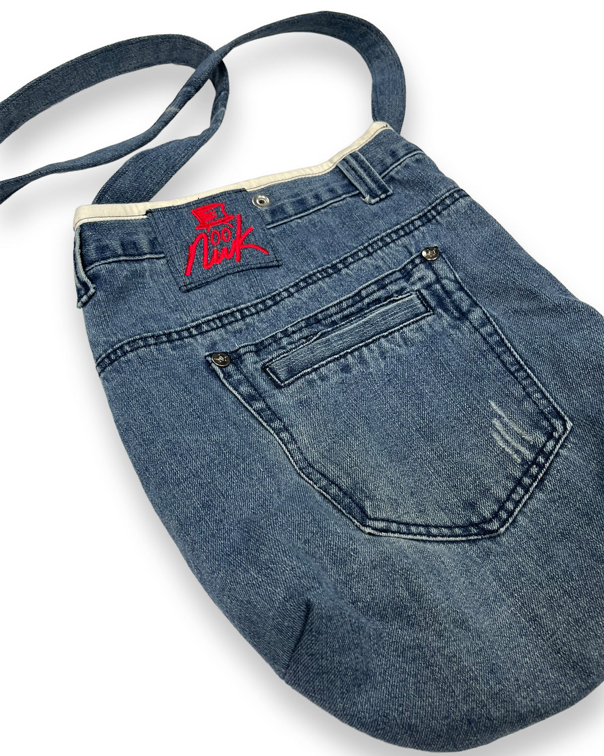 Denim Bop Patches Shoulder Bag