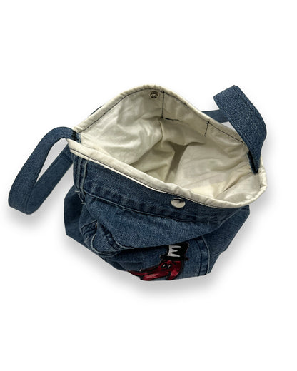 Denim Bop Patches Shoulder Bag