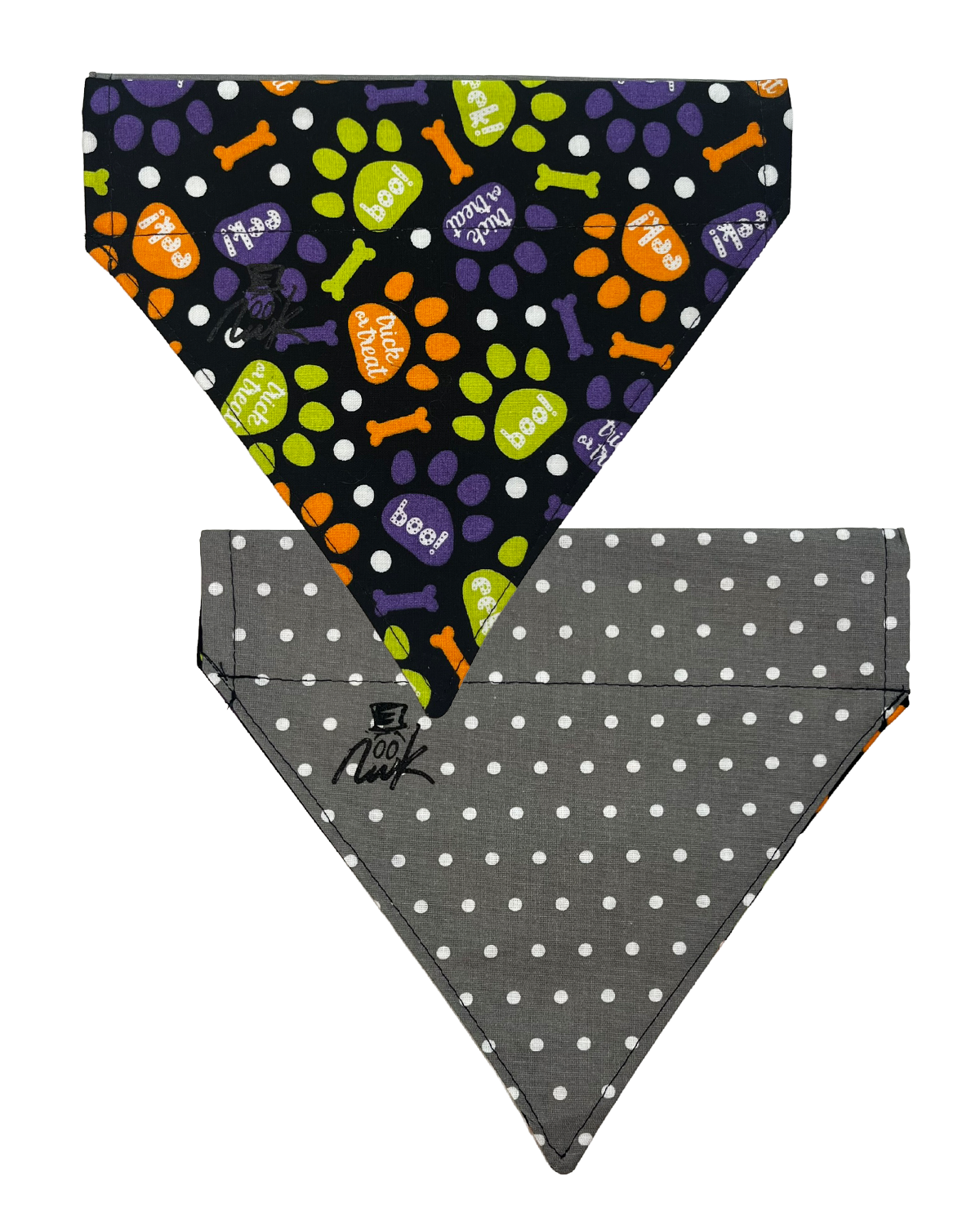 Halloween Theme - Reversible Over-the-Collar Animal Bandanas