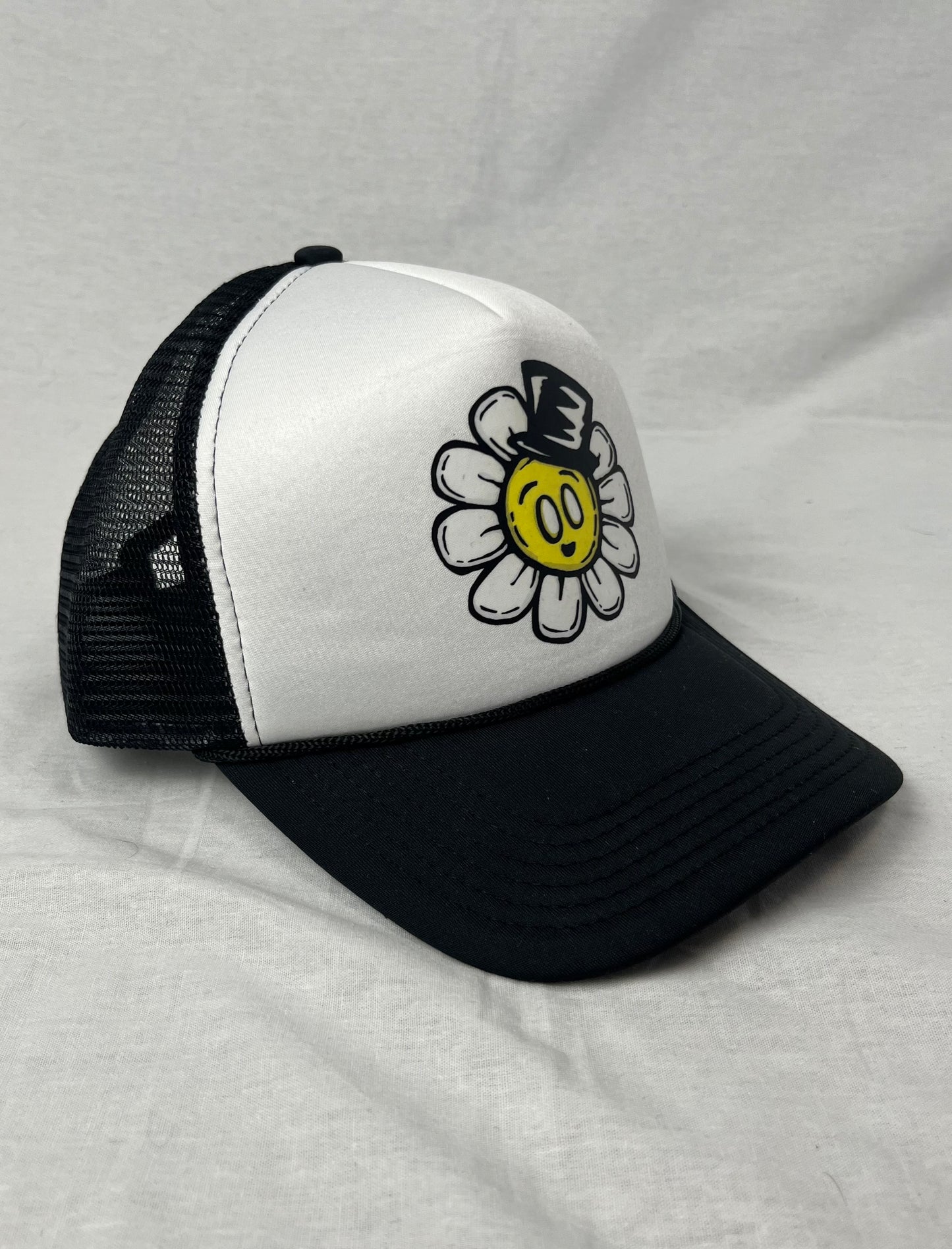 Flower Bop Trucker Hat - Black