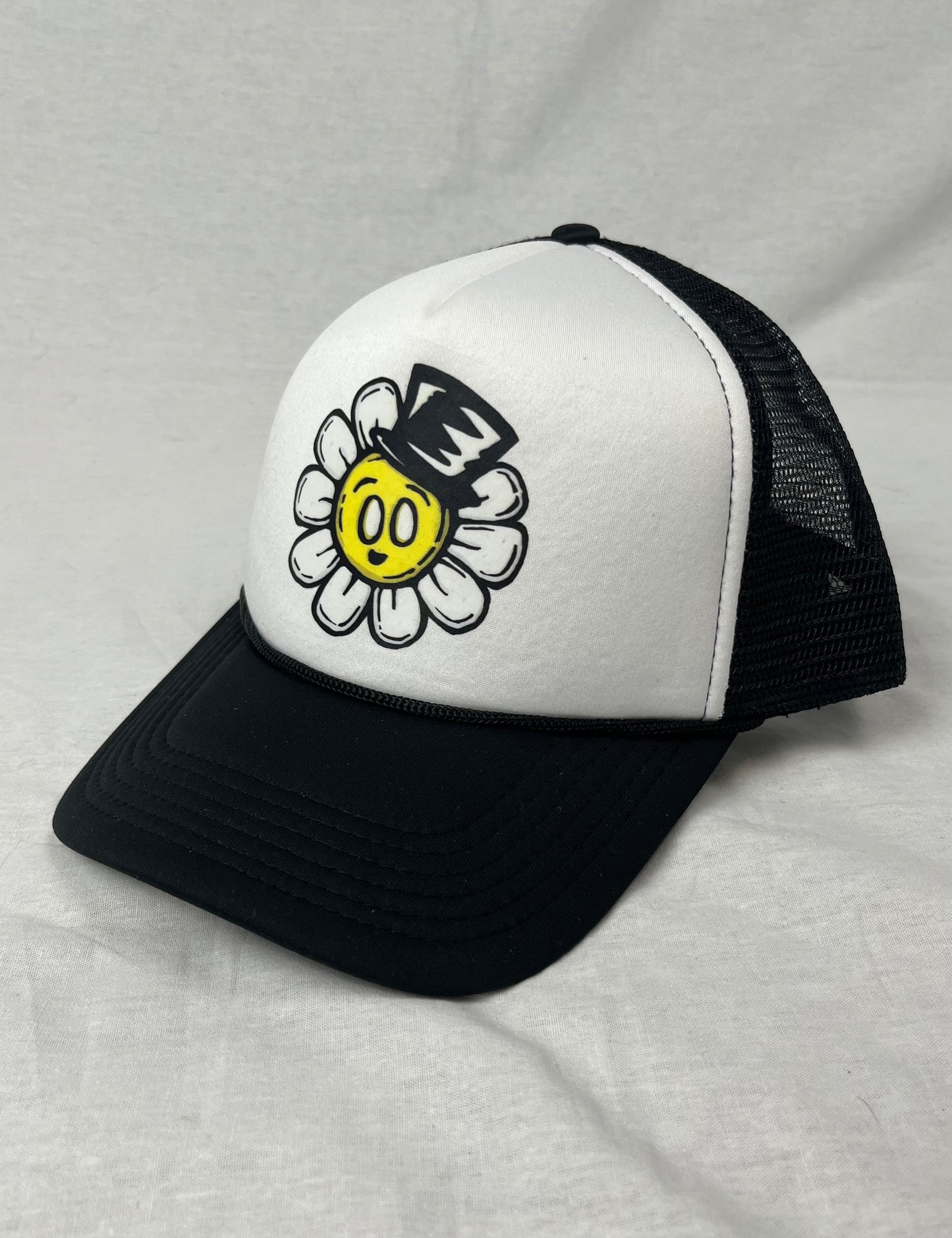 Flower Bop Trucker Hat - Black