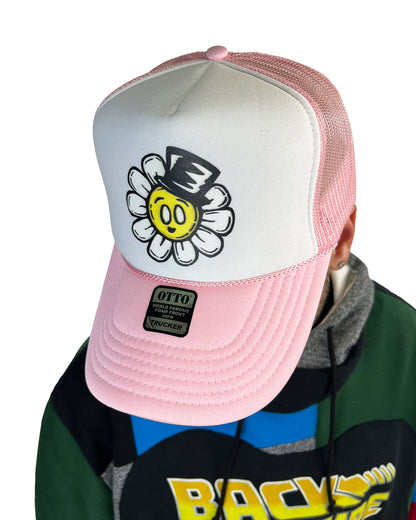 Flower Bop Trucker Hat - Pink