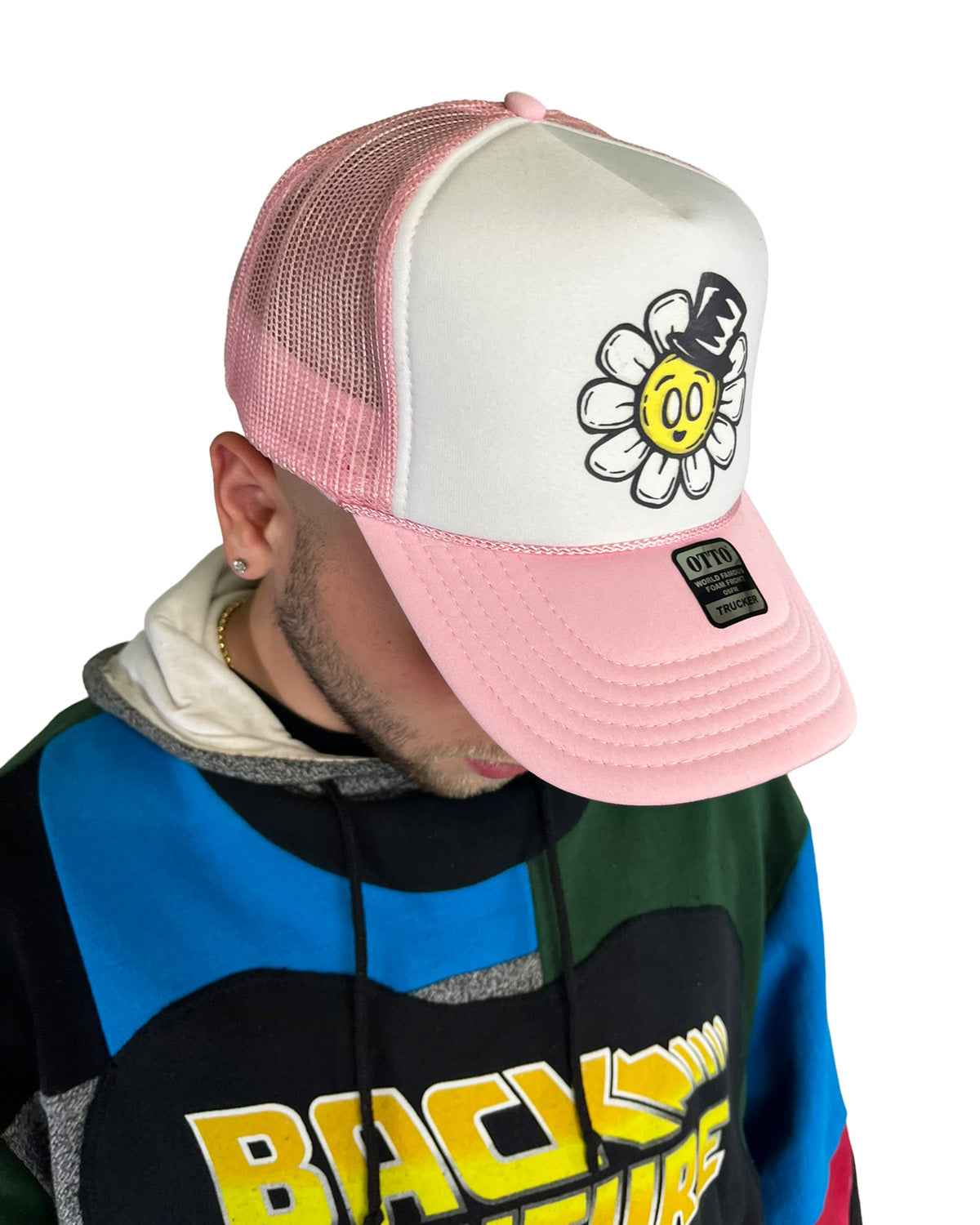 Flower Bop Trucker Hat - Pink