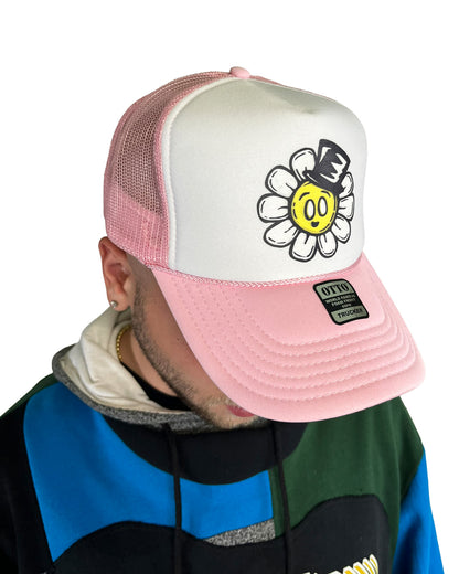 Flower Bop Trucker Hat - Pink