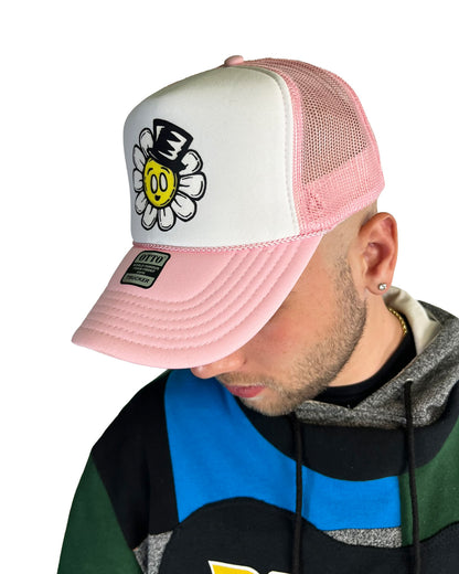 Flower Bop Trucker Hat - Pink