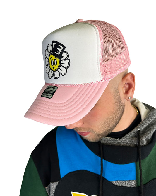 Flower Bop Trucker Hat - Pink