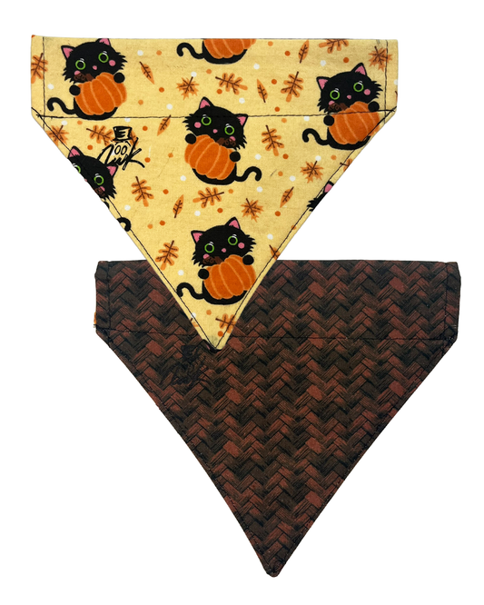 Halloween Theme - Reversible Over-the-Collar Animal Bandanas