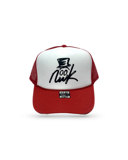 Nwk Logo Trucker Hat - Red