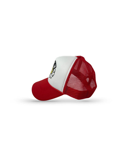 Flower Bop Trucker Hat - Red