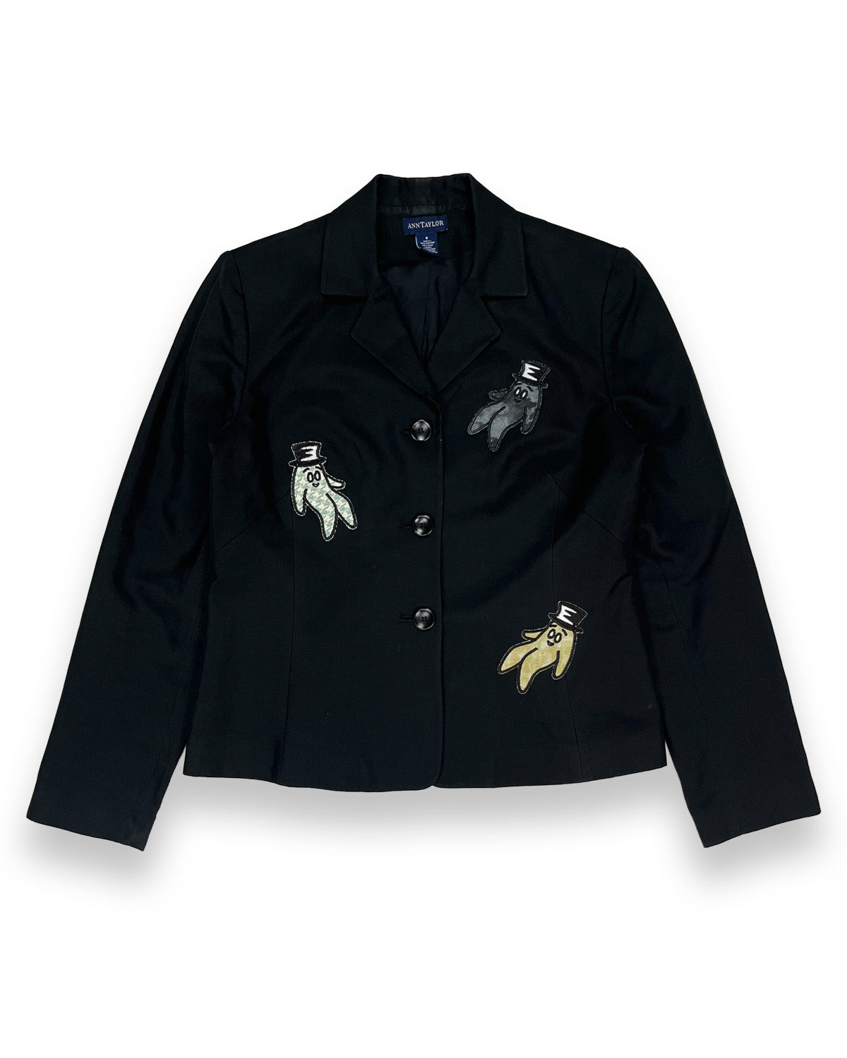 Black Bop Patches Suit Jacket