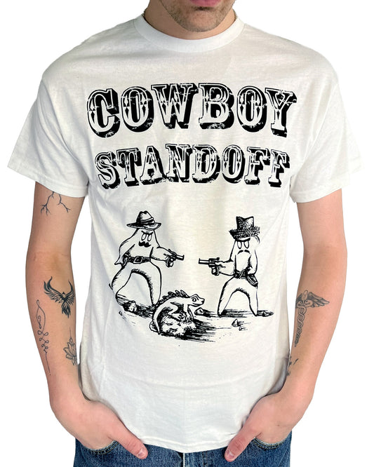 Cowboy Standoff White T-Shirt